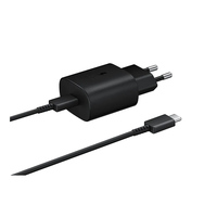 Samsung - EP-TA800 - Quick Charger + CABLE - USB Typ C- 25W - Black BULK