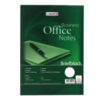LANDRÉ Office A4 kopfgeleimter Briefblock, blanko, 100 Blatt, grün