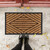 Relaxdays Fußmatte, 45 x 75 cm, Fußabtreter aus Gummi & Kokos, innen & außen, rutschfester Türvorleger, schwarz/natur