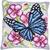 Cross Stitch Kit: Cushion: Butterfly Among Flowers