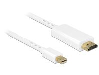 Anschlusskabel mini DisplayPort 1.1 Stecker an HDMI A Stecker, weiß, 1m, Delock® [83706]