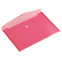 Enveloptas Europel A4 liggend, transparant rood