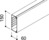Kabelkanal, (L x B x H) 2000 x 150 x 60 mm, PVC, steingrau, 6022030