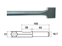 Kango Shank Straight Scaling Chisel 75 x 300mm