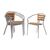 4X Bolero Aluminium and Ash Chairs Outdoor Indoor Restaurant Cafe Furniture
