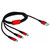 Delock Kábel - 85892 (USB2.0 - microUSB, Lightning, USB Type-C töltő kábel készlet, fekete, 1m)