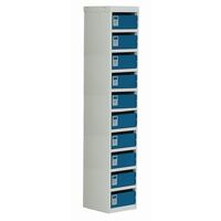 Post box lockers - 100 Series blue with 10 compartments