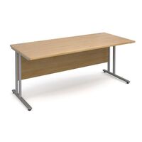 Traditional straight desk with deluxe cantilever leg