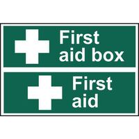 First aid box sign - pack of 2