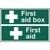 First aid box sign - pack of 2