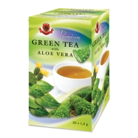 Herbex Premium zold tea aloe verával, 1,5 g, 20 filter/csomag