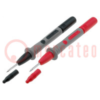 Sonde; 10A; noir et rouge; Diam.de la pointe: 2mm