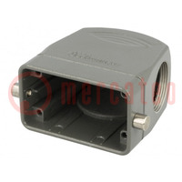 Enclosure: for HDC connectors; size 10B; for cable; for latch