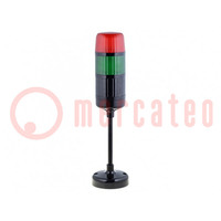 Signaller: signalling column; LED; red/green; 20÷30VDC; IP54