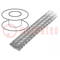 Braids; tape; Thk: 1.5mm; W: 10mm; -20÷125°C; Package: 25m