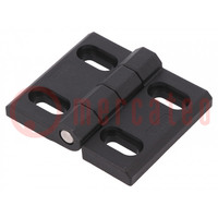 Hinge; Width: 60mm; technopolymer PA; black; H: 70mm