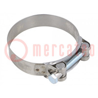 T-bolt clamp; W: 24mm; Clamping: 92÷97mm; chrome steel AISI 430; S