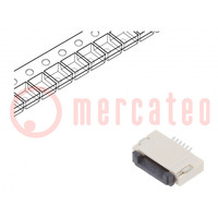 Connector: FFC/FPC; horizontal; PIN: 6; ZIF; SMT; 500mA; tinned; 30mΩ