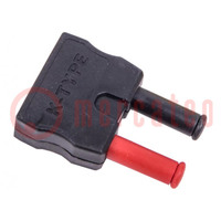 Adapter; black-red; temperature probe type K