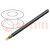 Wire; H07RN-F; 4G1.5mm2; round; stranded; Cu; rubber; black; Class: 5