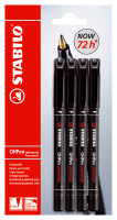 Folienstift STABILO® OHPen universal, 0,7 mm, permanent, schwarz, 4er Blister
