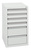 Schubladenschrank Serie STS 410, RAL 7035/7035, 6 Schubladen (4x100, 2x200 mm)
