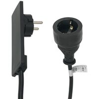 Produktbild zu EVOline Plug-Verlängerung mit Schukokupplung, Kunststoff schwarz