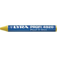 Produktbild zu LYRA Wachskreide 4920 Plast-O-Glas runde Form gelb Inhalt 12 Stück