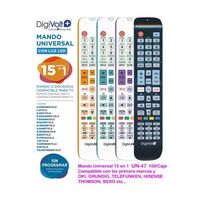 DIGIVOLT MANDO TV UNIVERSAL ESPECIAL CON LED 15EN1 UN-47