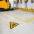 DURABLE registriertes Sicherheitskennzeichen "Warnung vor Flurförderzeugen", selbstklebend zur Bodenanwendung
