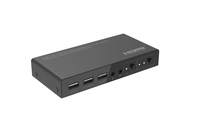 Microconnect MC-HDMIKVM0201-4K Tastatur/Video/Maus (KVM)-Switch Schwarz