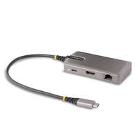 StarTech.com USB-C Multiport Adapter, 4K 60Hz HDMI, 2-Port 5Gbps USB 3.0 Hub, 100W Power Delivery Pass-Through, GbE, USB Typ-C Mini Docking Station, Windows/macOS/Chrome OS