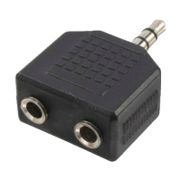 LogiLink CA1002 tussenstuk voor kabels 3.5mm 2x3.5mm Zwart