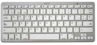 Approx APPKBBT02S teclado Bluetooth QWERTY Español Plata, Blanco