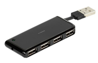 Vivanco IT-USBHUB4SL USB 2.0 480 Mbit/s Schwarz