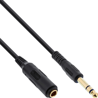 InLine 99971 audio kabel 1 m 6.35mm Zwart