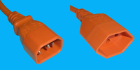 Diggelmann SPCO14/T13-05 Stromkabel Orange 0,5 m C14-Koppler