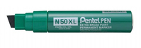Pentel N50XL permanente marker Groen Beitelvormige punt 6 stuk(s)