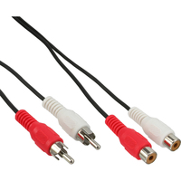 InLine 89932 audio kabel 2,5 m 2 x RCA Zwart