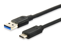 Equip 128343 USB-kabel 0,25 m USB 3.2 Gen 1 (3.1 Gen 1) USB C USB A Zwart