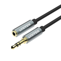 UNITEK Y-C932ABK kabel audio 1 m 3.5mm Czarny, Szary