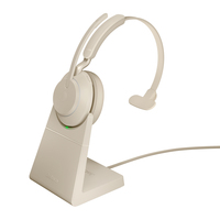 Jabra Evolve2 65, UC Mono Casque Sans fil Arceau Bureau/Centre d'appels USB Type-C Bluetooth Beige