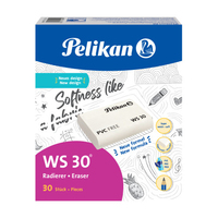 Pelikan WS30 vlakgum Kunststof Wit 30 stuk(s)