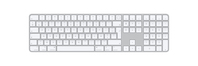 Apple Magic Tastatur Universal USB + Bluetooth AZERTY Französisch Aluminium, Weiß