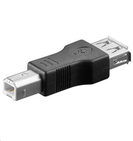 Microconnect USBAFB tussenstuk voor kabels USB B USB A Zwart