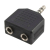 LogiLink CA1002 cambiador de género para cable 3.5mm 2x3.5mm Negro