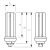 Philips MASTER PL-T Xtra 4 Pin fluorescente lamp 32 W GX24q-3 Warm wit