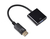 APM 590473 câble vidéo et adaptateur 0,15 m DisplayPort VGA (D-Sub) Noir