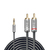 Lindy 35333 kabel audio 1 m 3.5mm 2 x RCA Antracyt