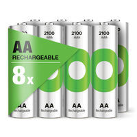 GP Batteries Recyko, Akku AA 8x, 2100 mAh, 1,2 V